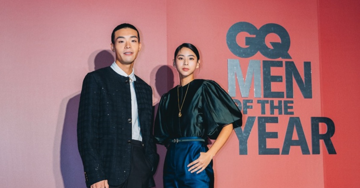 牧森攜手師妹袁漠遙一同出席《GQ Men of the Year》。（圖／周子娛樂提供）