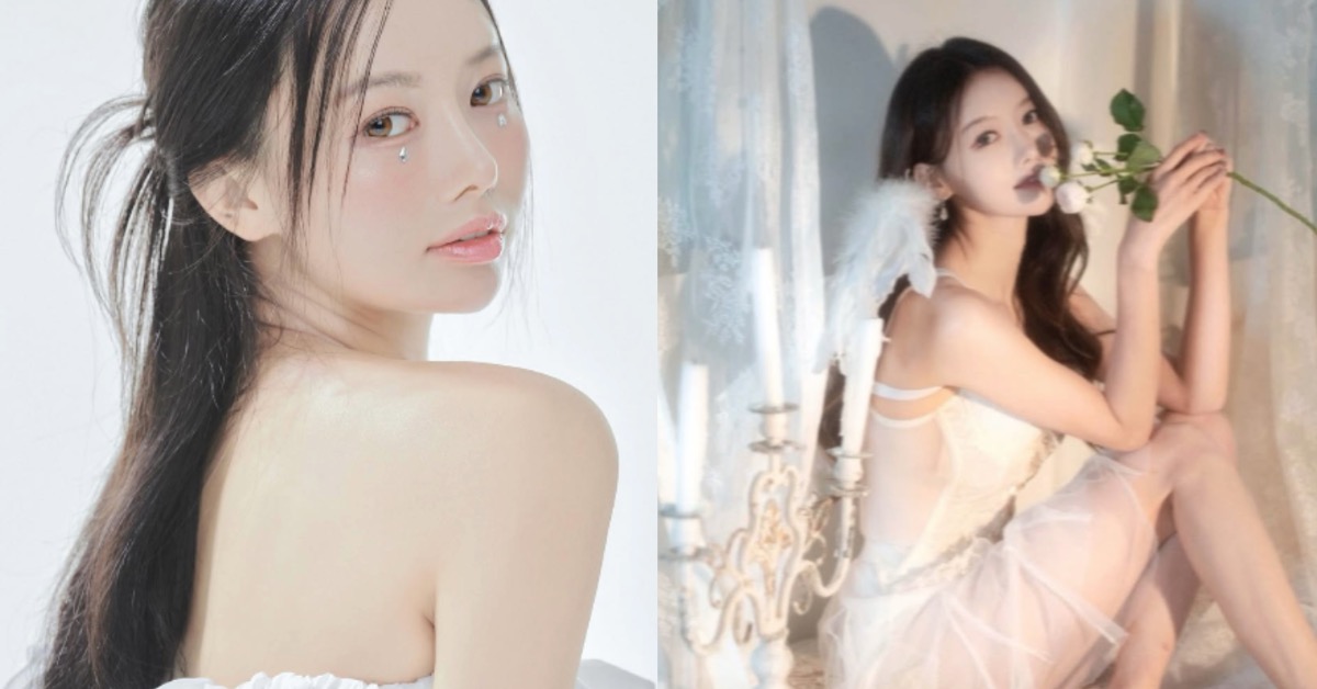 中華職棒富邦悍將啦啦隊「Fubon Angels」韓籍成員李雅英發布一組聖誕節風格美照，化身純白天使迎接冬季。（圖／翻攝自李雅英IG）