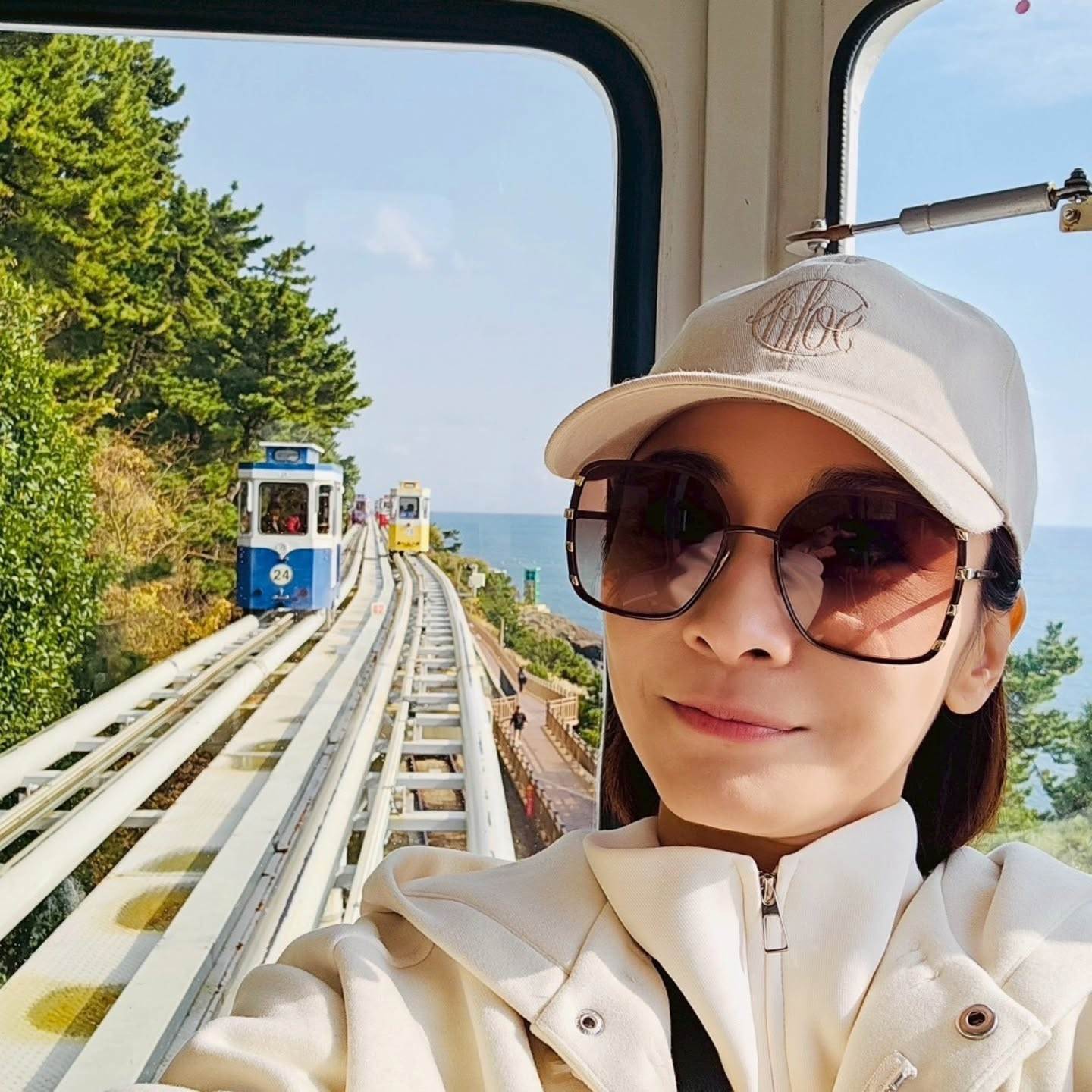 女星江祖平分享去到釜山旅遊的照片。（圖／翻攝自江祖平 Threads）