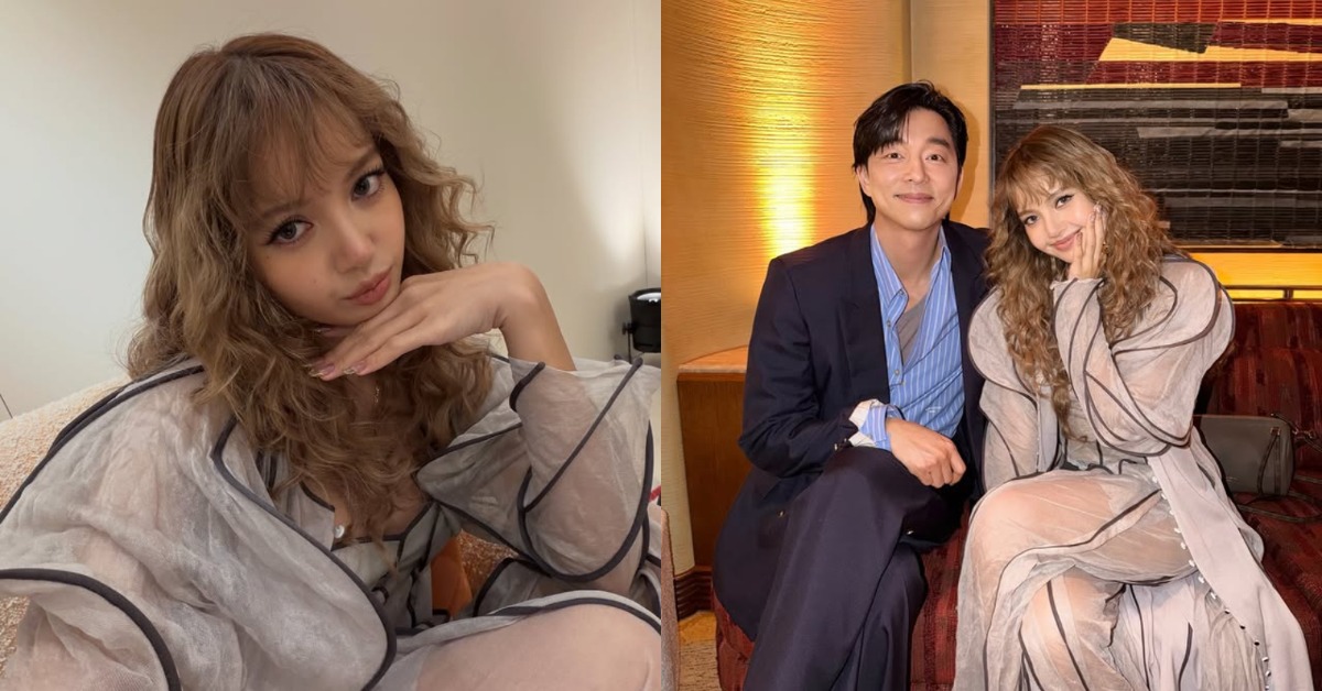 韓國女團BLACKPINK泰國成員Lisa分享和孔劉的合照。（圖／翻攝自Lisa IG）