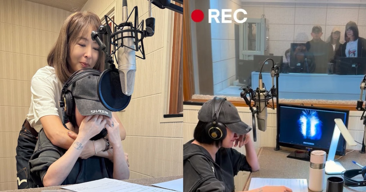 賈永婕陪伴小S錄音。（圖／翻攝自賈永婕Instagram）