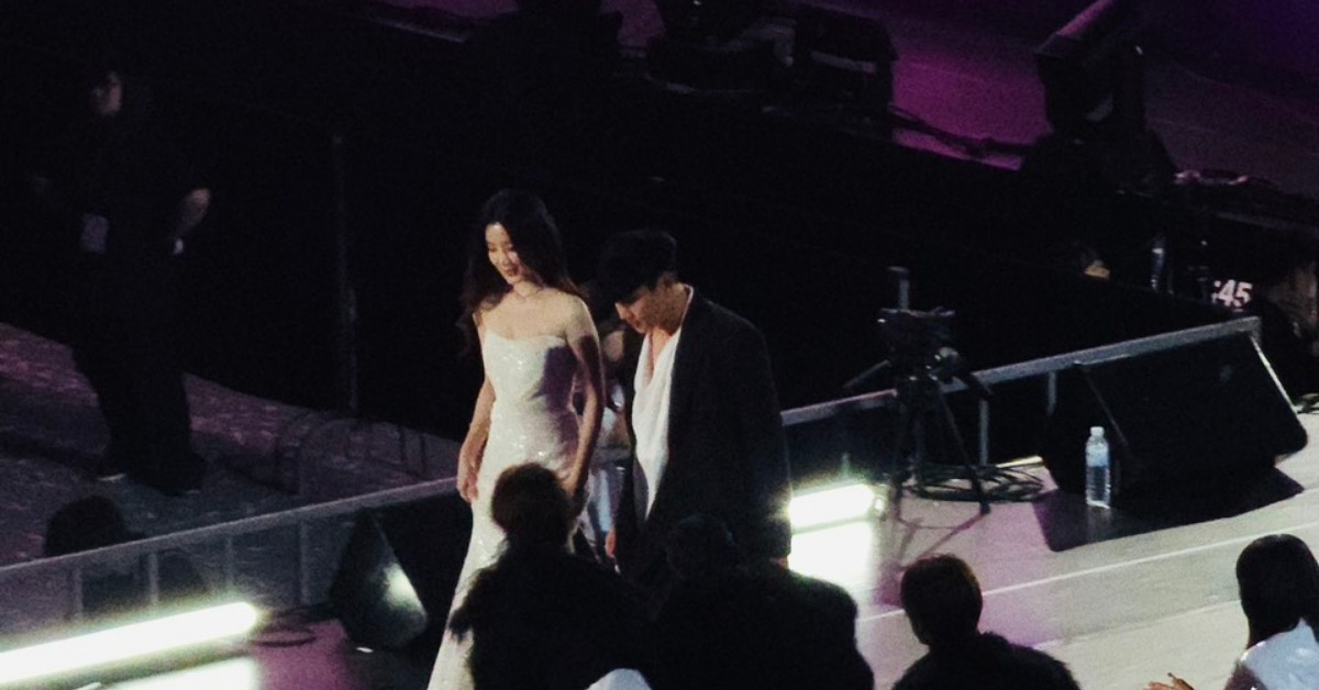 i-dle成員舒華和與歌手林俊傑同框了。（圖／讀者提供）