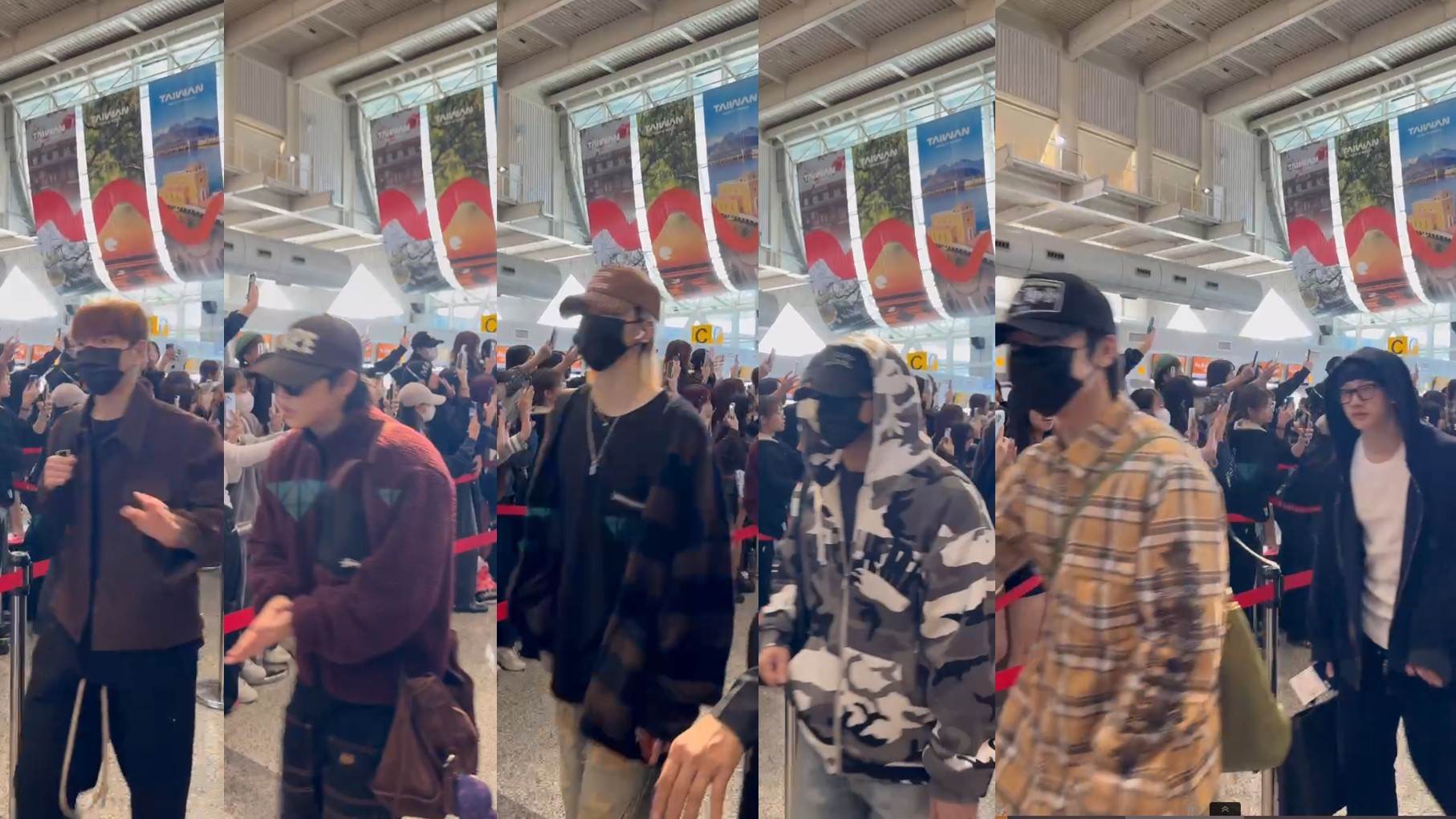 人氣男團Stray Kids早上抵達機場準備出境。（圖／東森新聞）