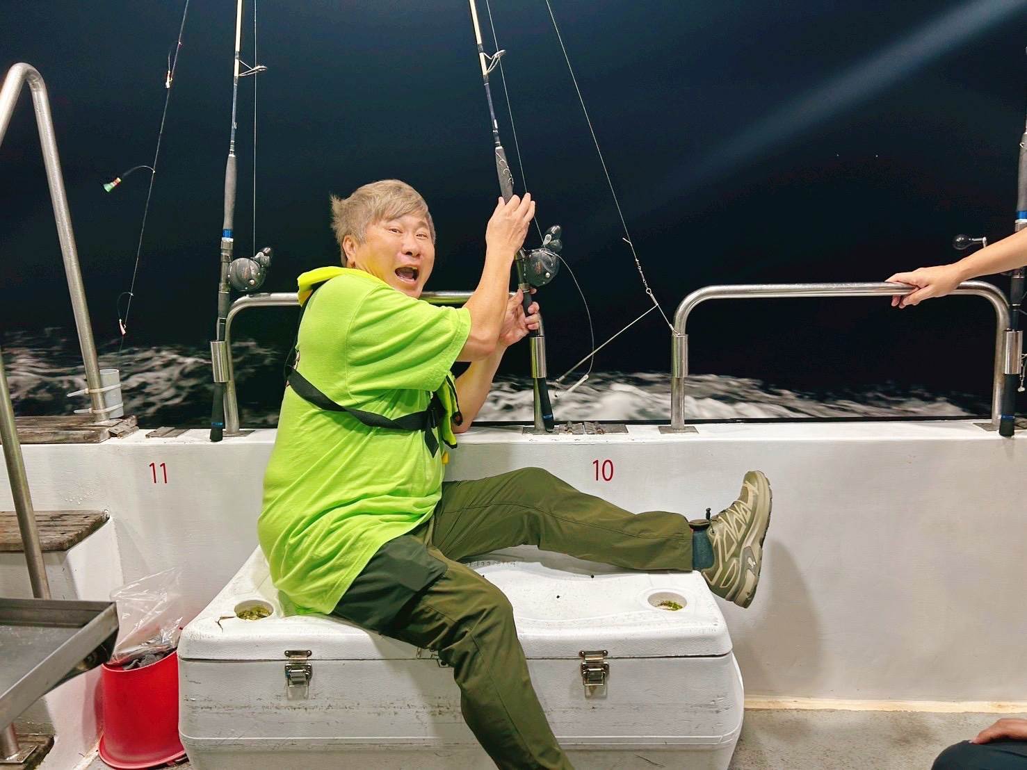胡瓜解鎖海釣初體驗。（圖／下面一位提供）