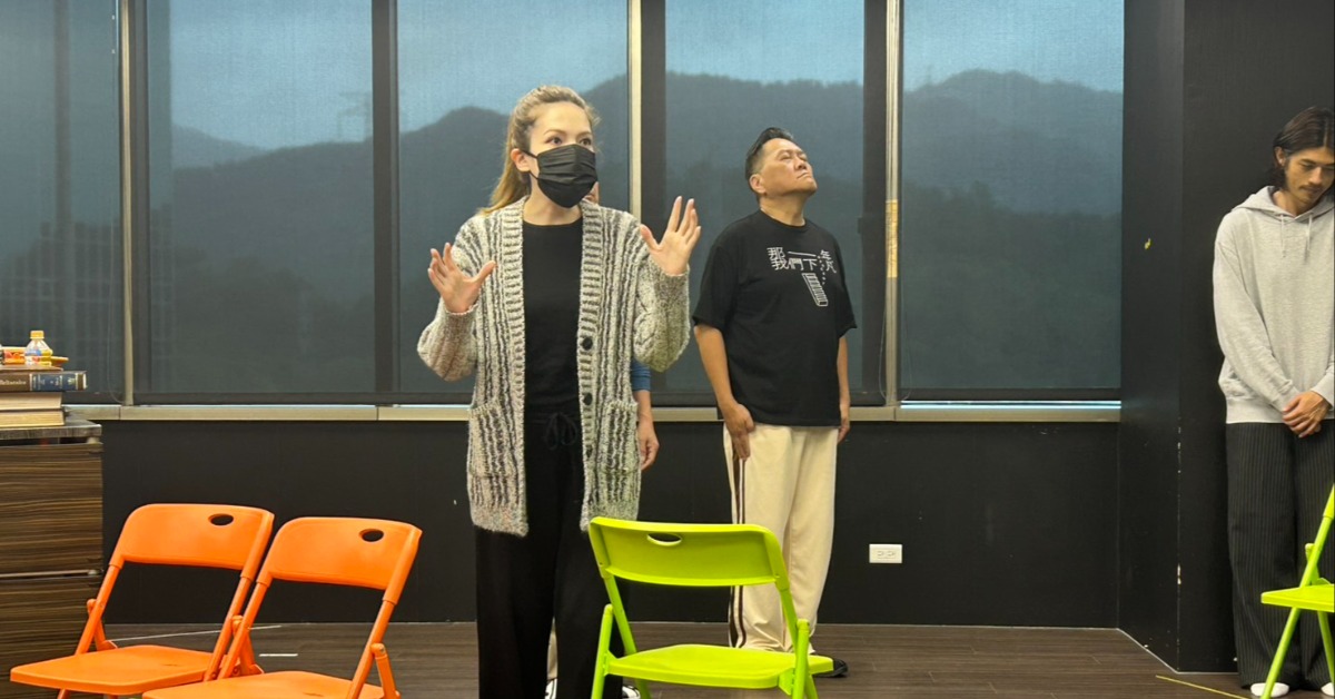 許瑋甯戴口罩現身排戲。（圖／記者陳怡伶攝）
