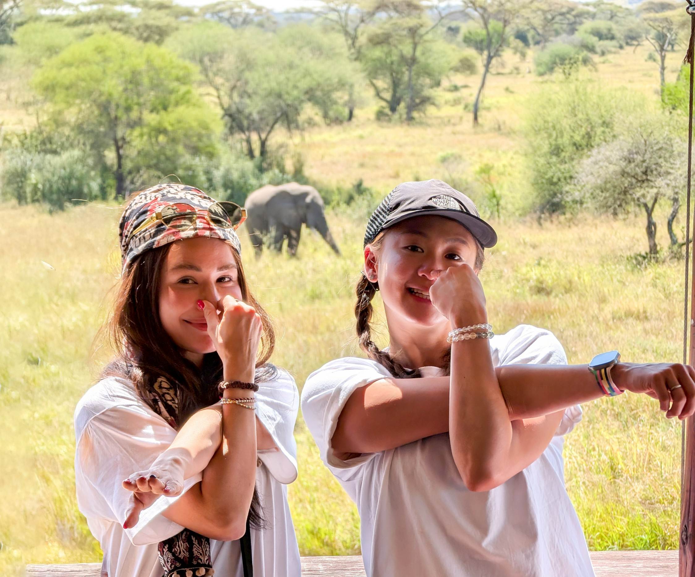 雷艾美及文姿云看到現場動物十分感動。（圖／三立提供）