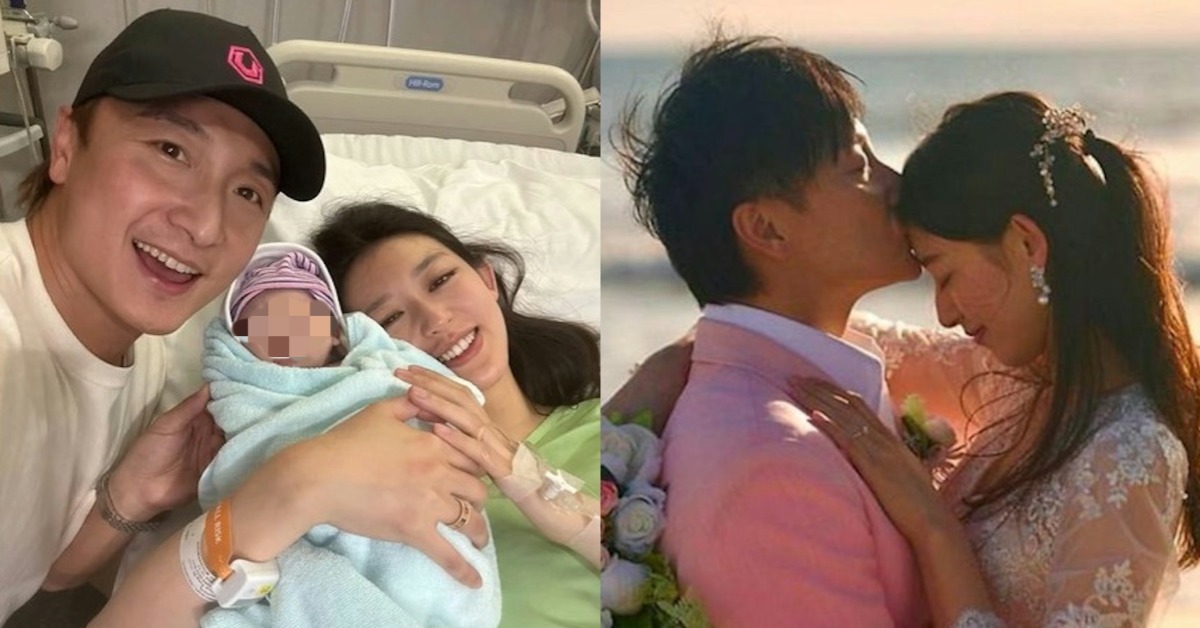 方力申與妻子葉萱喜迎女兒出生。（圖／翻攝自方力申Instagram）