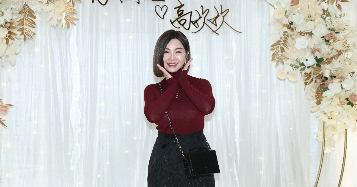 藝人李國超、高欣欣今天補辦婚禮，陳美鳳現身祝福。（圖／東森娛樂）