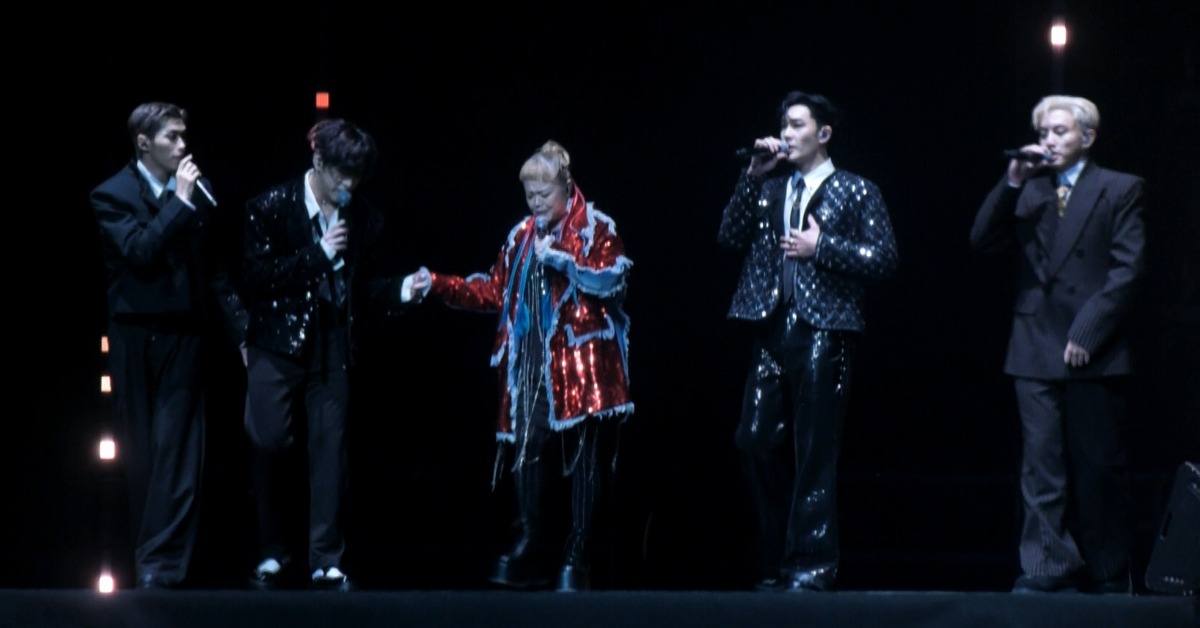 娃娃金智娟與男團U:NUS，攜手演唱經典歌曲。（圖／東森新聞）