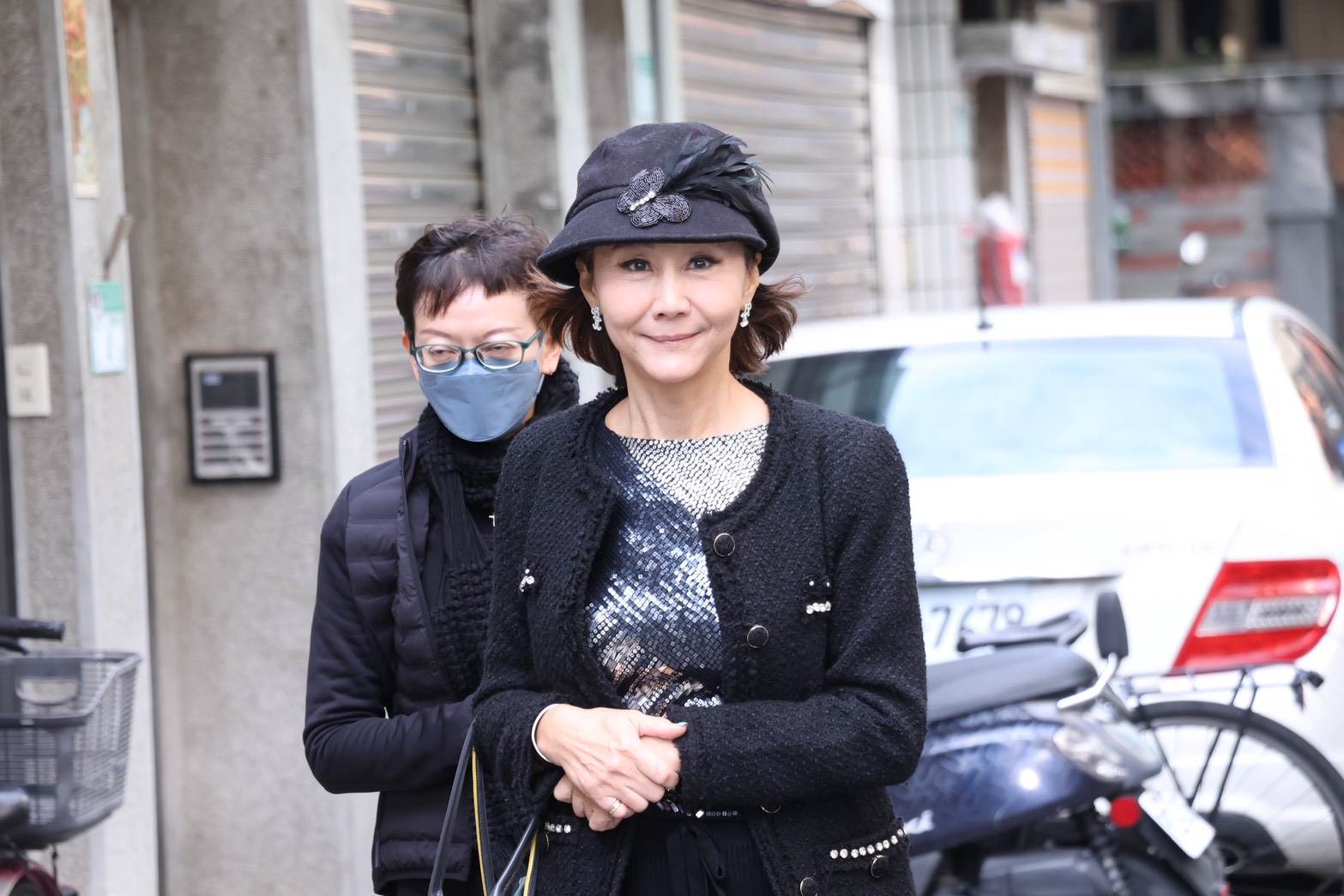 資深藝人苗蔚蘭現身追思會。（圖／東森娛樂）