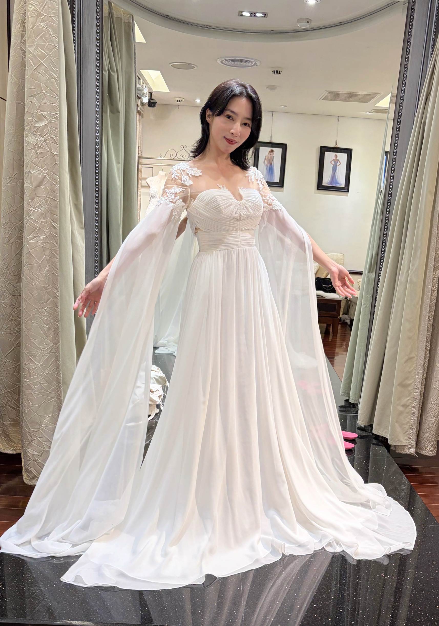 張家瑋在《好運來》披上純白婚紗化身「復仇女神」。（圖／民視提供）