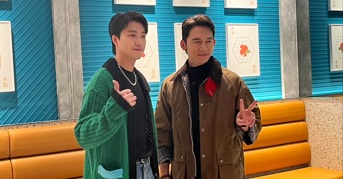江宏傑今（17）日與温昇豪出席《廚師的迫降：客家廚房2》媒體聯訪。（圖／記者沈芳宇攝）