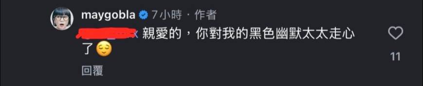 Meg在社群中留言遭到網友炎上。（圖／翻攝自Meg IG）