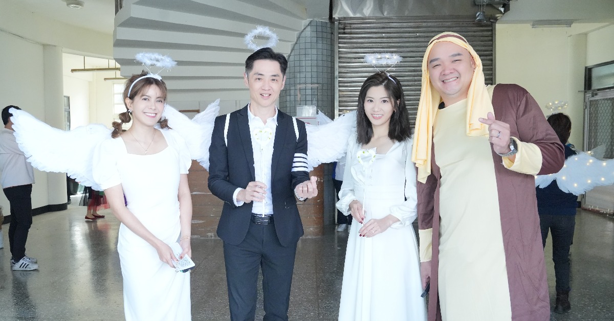 宋逸民率領林道遠夫婦、林柏妤前往南投送暖。（圖／藝起發光提供）