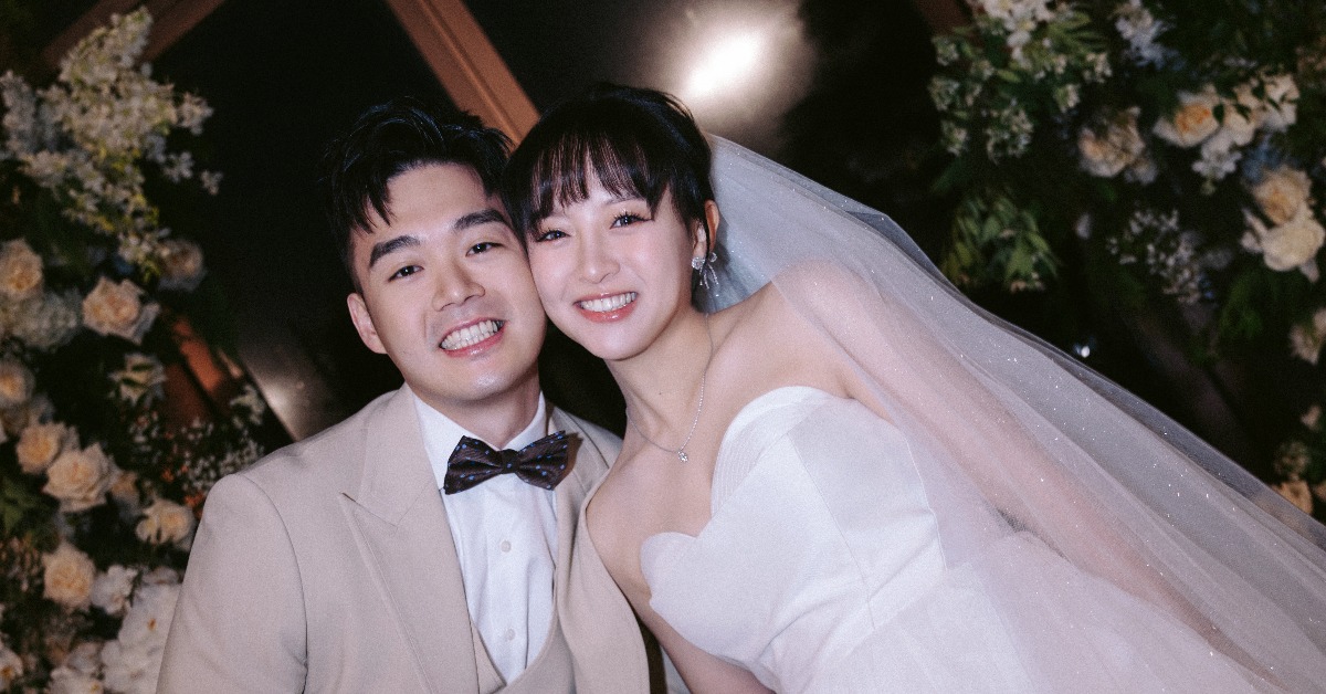 王齊麟、陳詩媛今（21）日盛大補辦婚宴。（圖／經紀人提供）