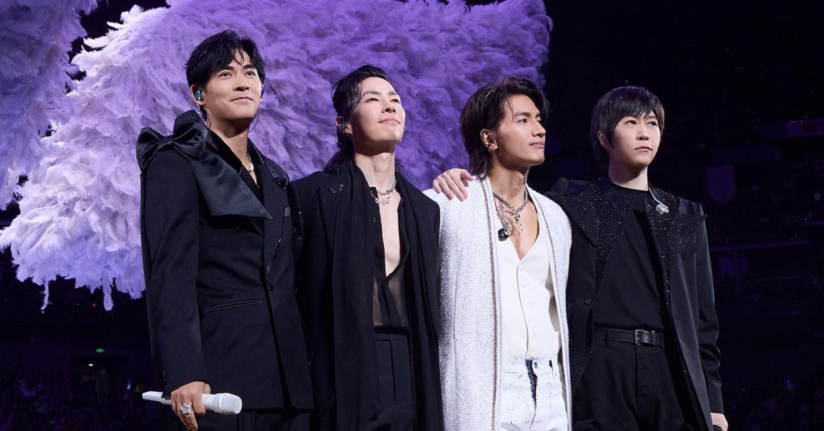 五月天阿信（右一）合體「F3」開演唱會，卻傳出事故。（圖／翻攝自五月天阿信臉書）