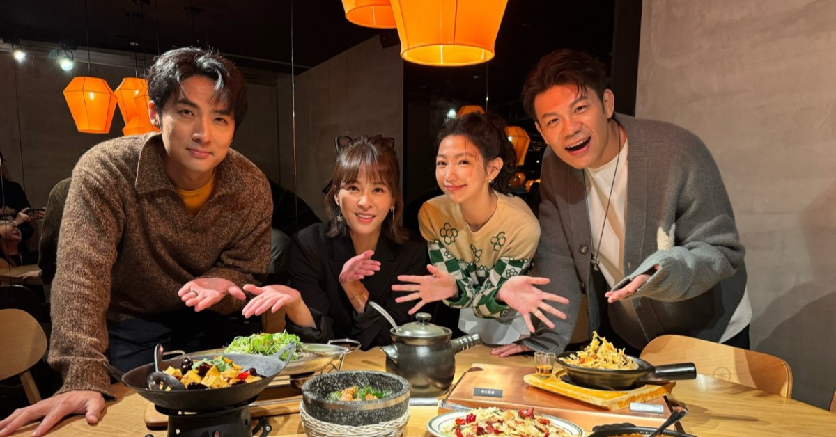 演員蘇晏霈、李運慶、曾智希、陳志強今日出席記者會。（圖／民視提供）