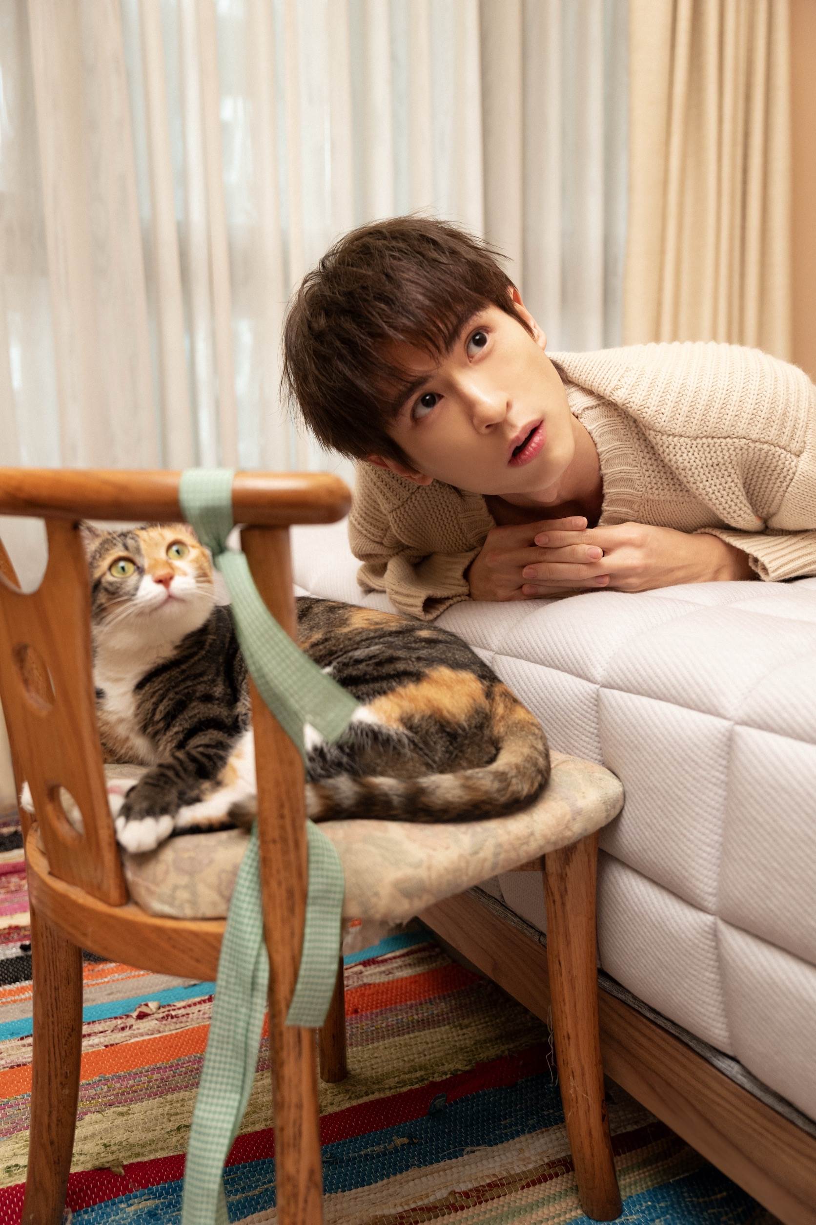 石知田與女友養了一隻愛貓「旺旺」。（圖／百澤娛樂提供）