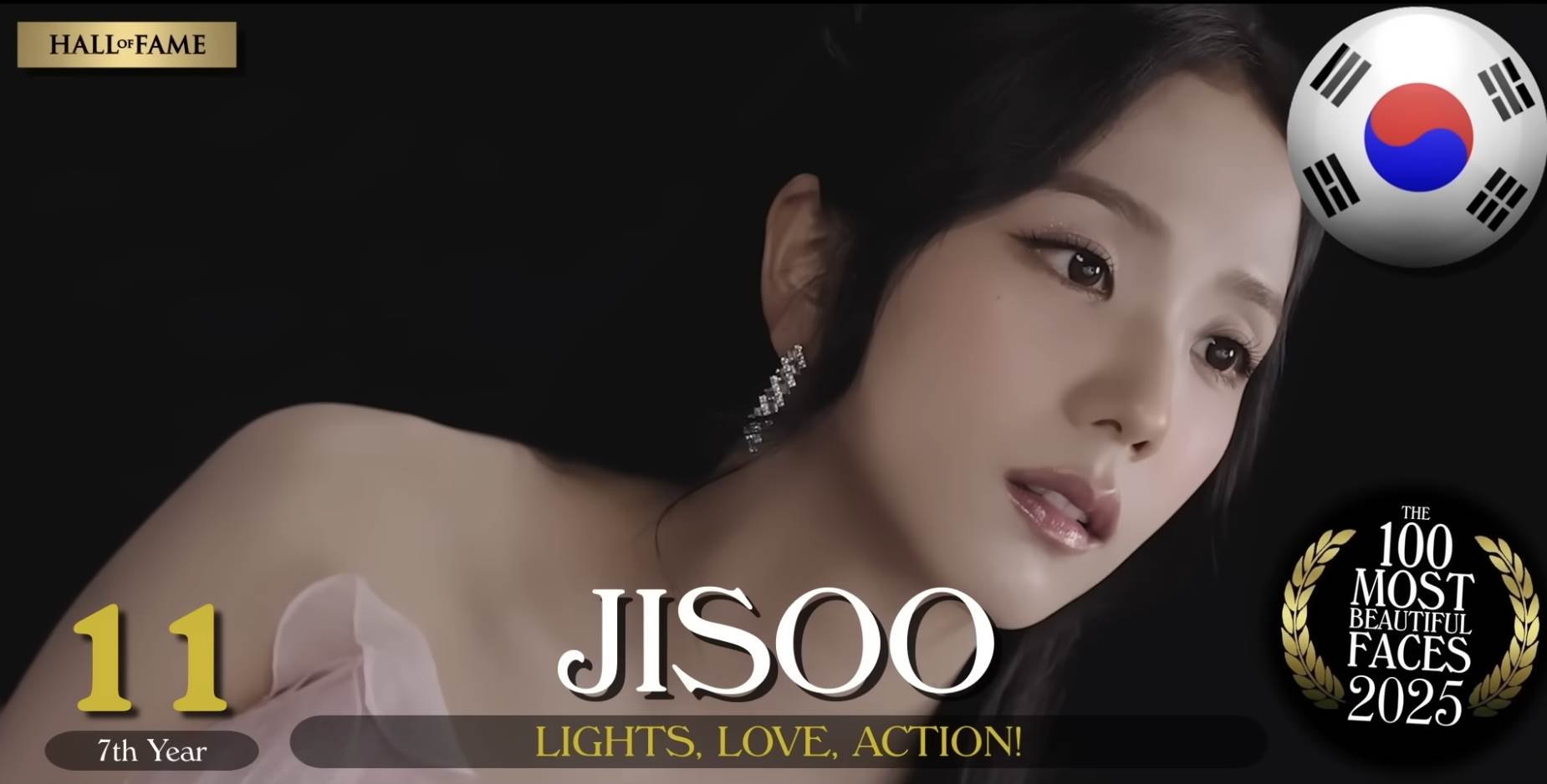 韓國女團BLACKPINK的Jisoo、Lisa和Jennie都入榜。(圖/翻攝自TC Candler YouTube)