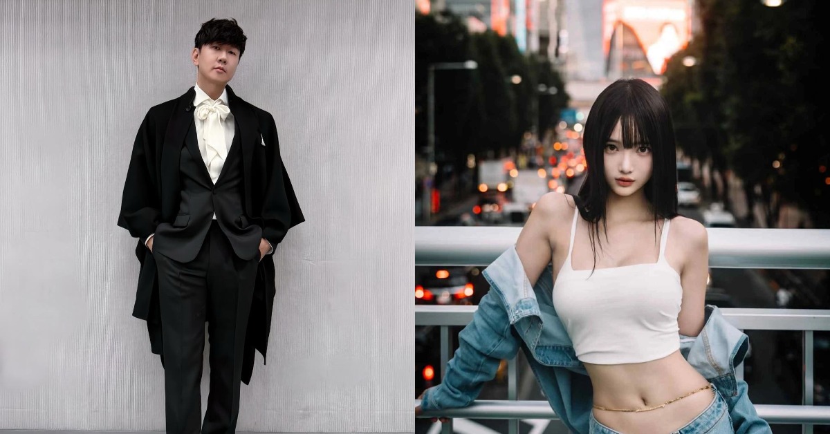 金曲歌王林俊傑大方認愛網紅七七。（圖／翻攝自林俊傑臉書、七七小紅書）