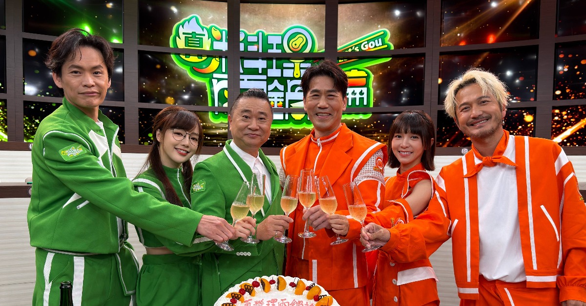 節目首播奪冠主持人開心慶功 。(圖／麥卡貝網路電視提供)