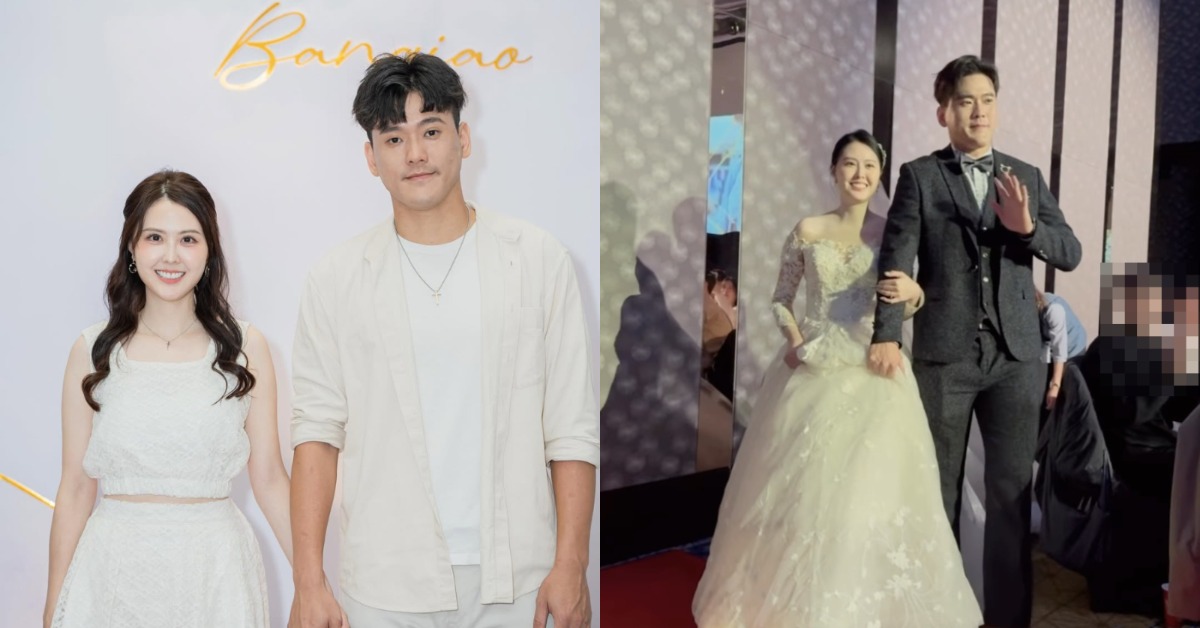 女星張晏塵去年與前排球國手詹詠引登記結婚，並於昨日舉辦婚禮。（圖／翻攝自張晏塵IG）