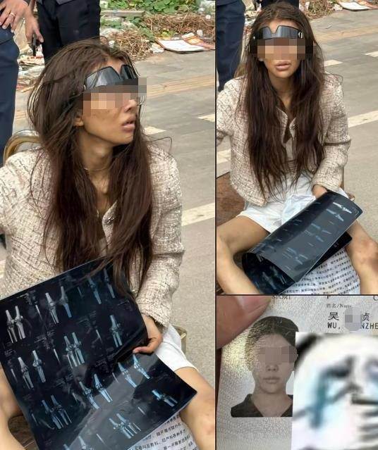 吳女被網友發現時流落於酒店附近。（圖／翻攝自是阿月渾子啊_微博）