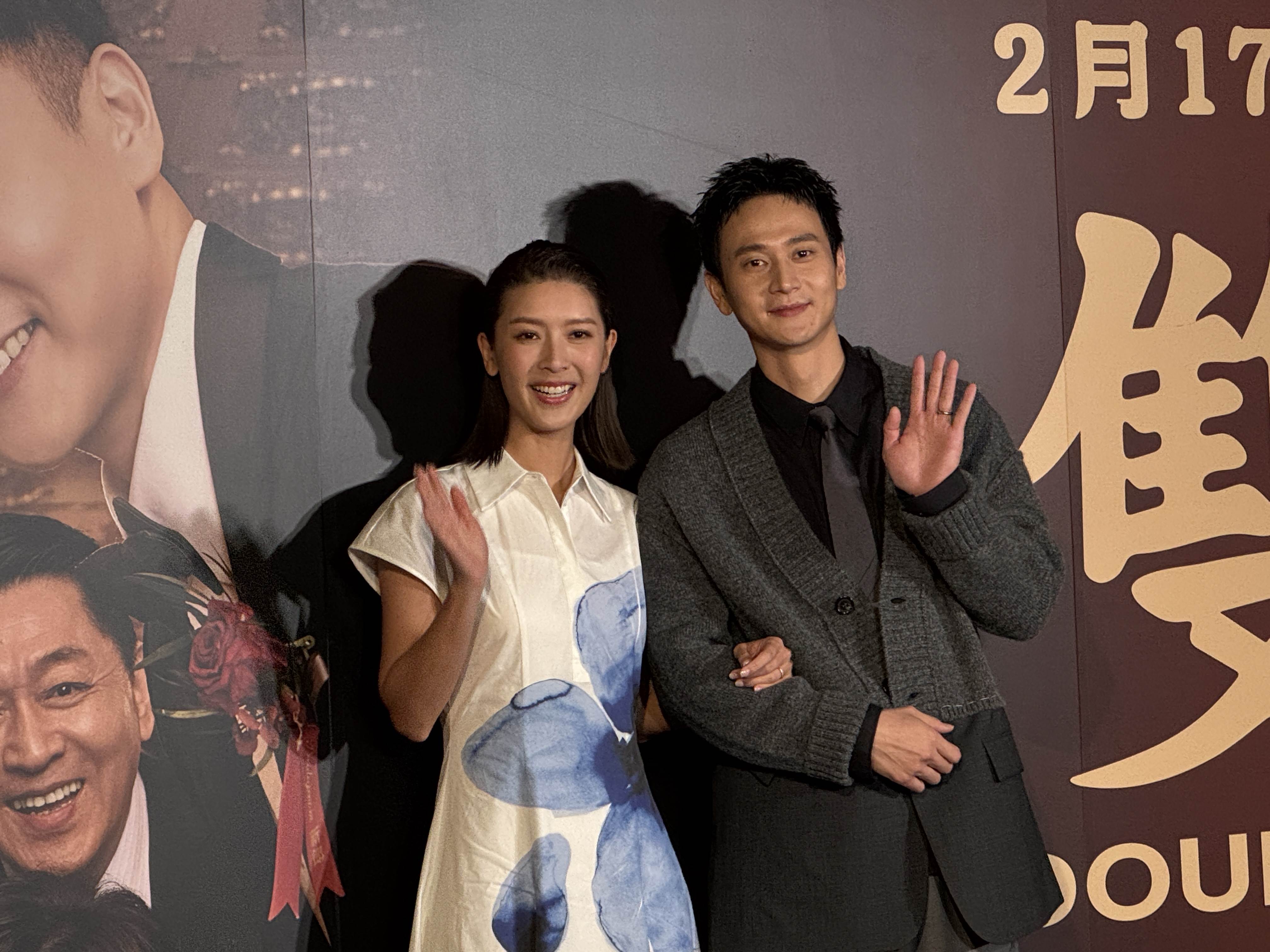 劉冠廷與港星余香凝在片中演出新婚夫妻。（圖／記者黃雅琪攝影）