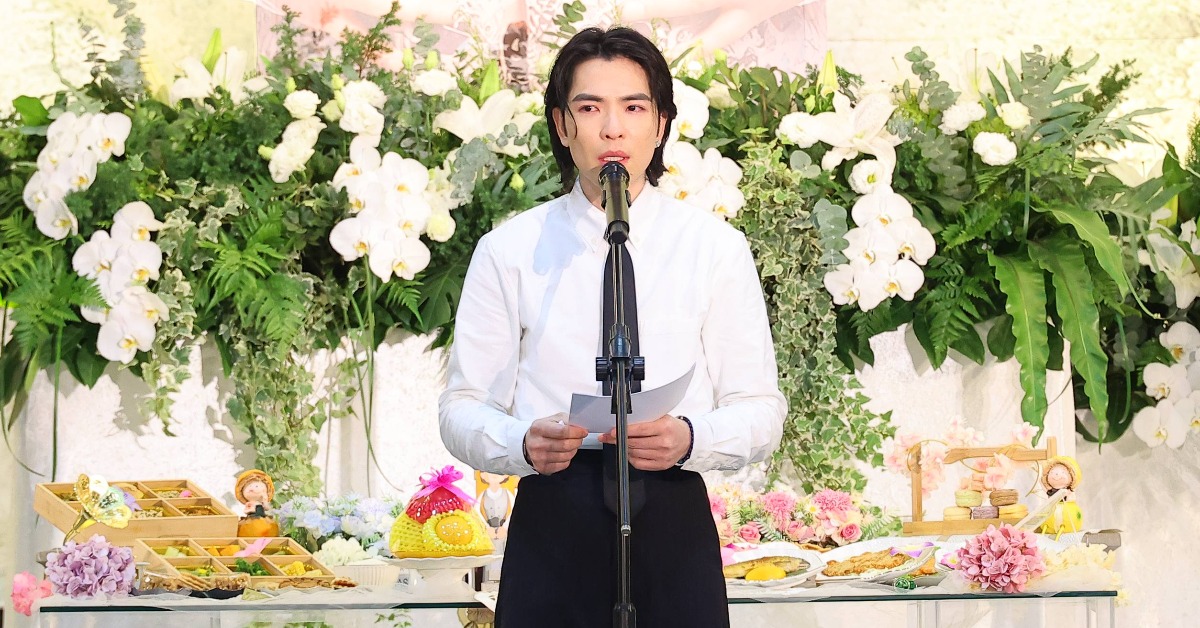 蕭敬騰淚崩告別岳父林光寧。（圖／東森娛樂）