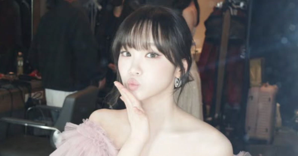 LE SSERAFIM成員金采源昨（10）日現身台北大巨蛋。（圖／翻攝自金采源IG）