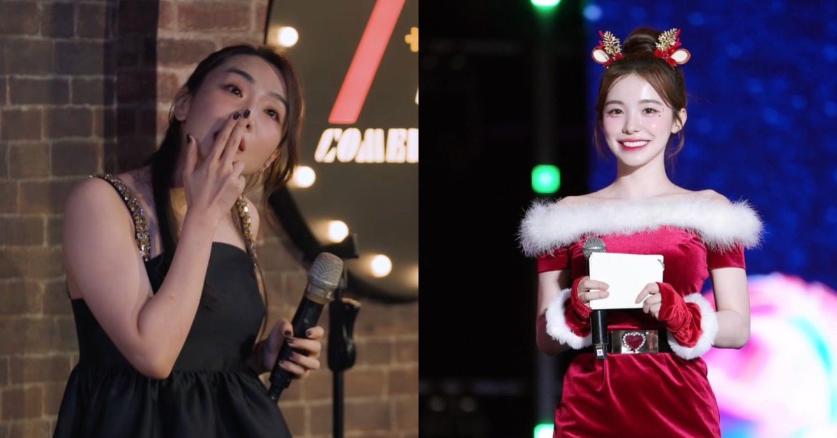 林妍霏先前在演出中，暗諷韓籍啦啦隊女神李多慧人前人後不一樣。（圖／翻攝自STR Network YT、李多慧IG）