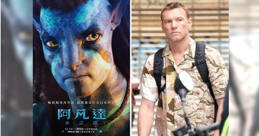 《阿凡達》山姆．沃辛頓日前現身台北街頭拍片。（圖／CTWANT攝影組、迪士尼提供）