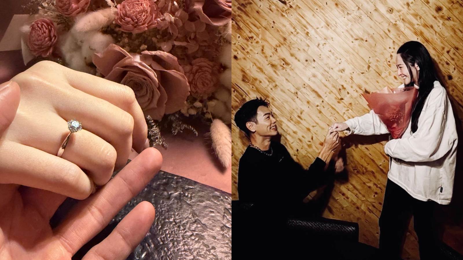 禾浩辰平安夜宣布求婚成功。（圖／翻攝自禾浩辰臉書）