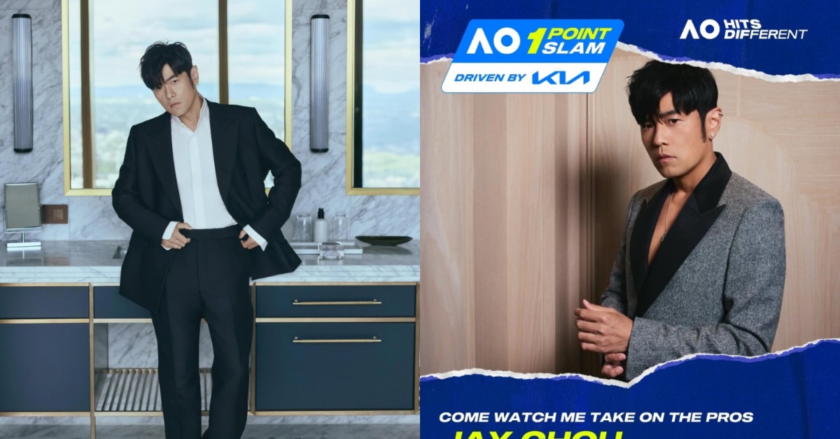 周杰倫今（14）日登上澳網「1分大滿貫」。（圖／翻攝自周杰倫、澳網官網）