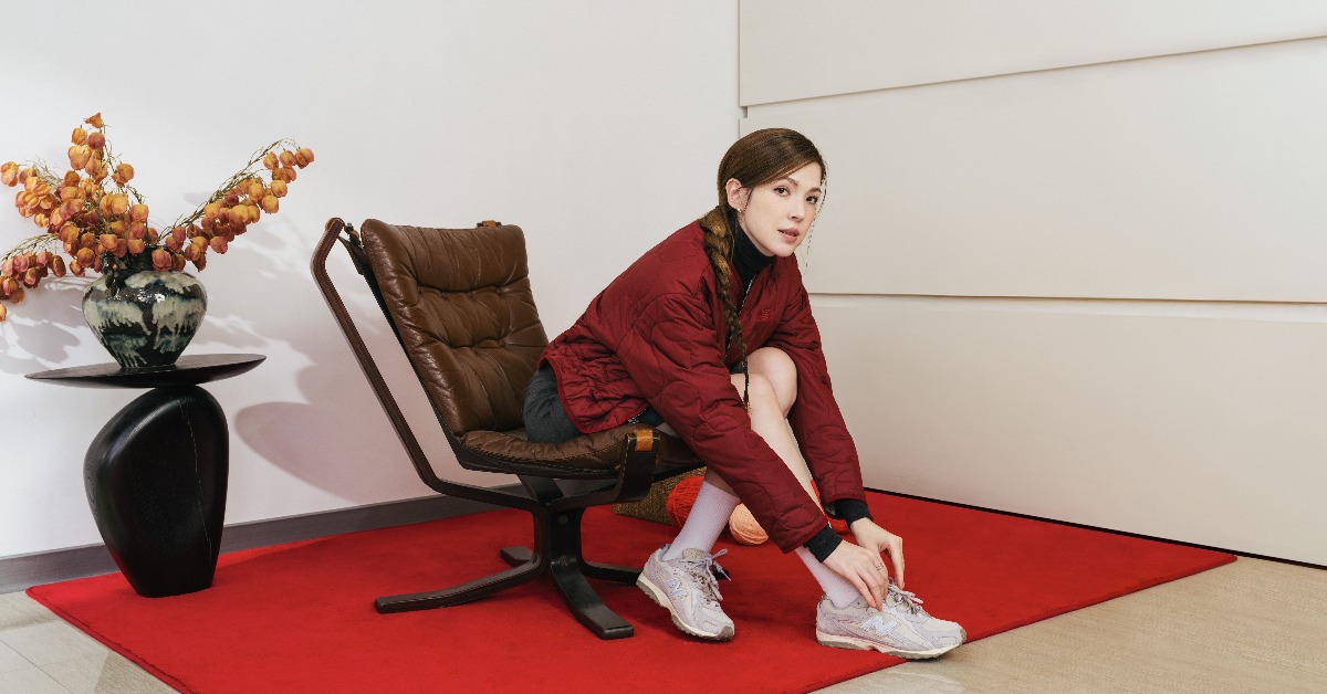 許瑋甯為運動鞋品牌拍攝形象照。（圖／品牌提供）