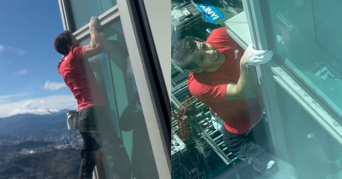 民眾在樓內搖滾區捕捉霍諾德的身影。（圖／讀者提供）