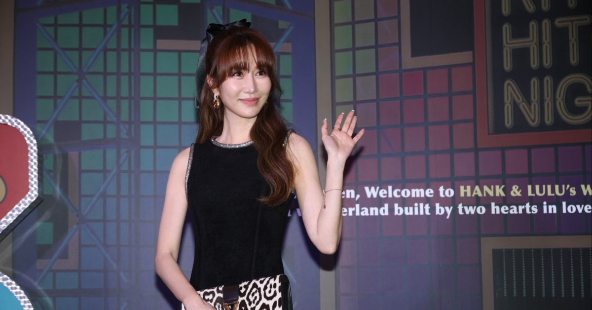 曾莞婷祝福陳漢典、Lulu早生貴子。（圖／東森娛樂）