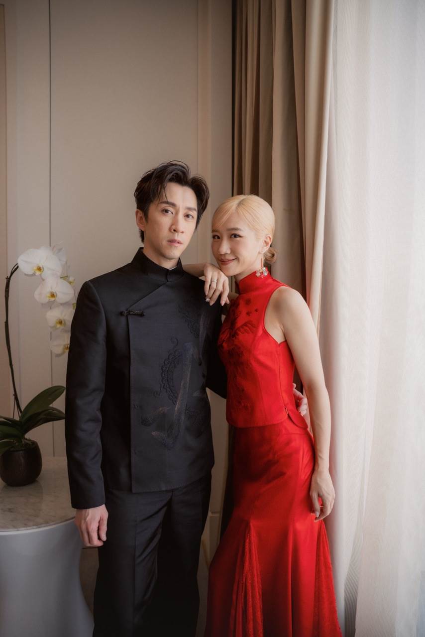陳漢典、Lulu的<a href='https://star.ebc.net.tw/search/tags/中式禮服/' target='_blank'>中式禮服</a>別具寓意。（圖／夏姿提供）