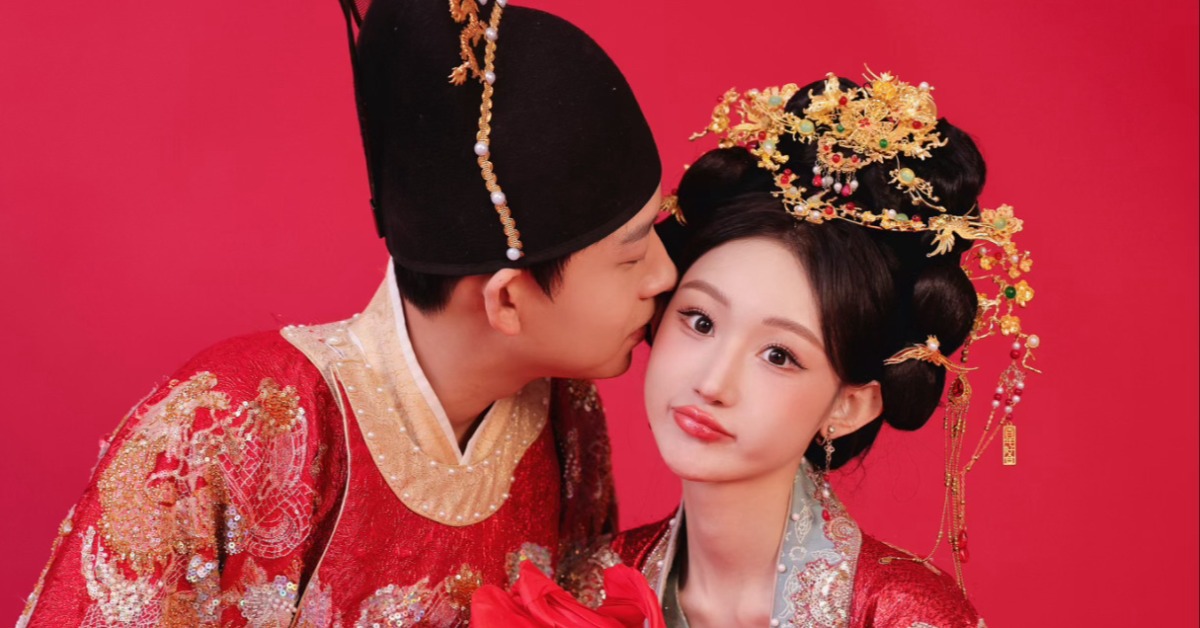 陳雪凝月初剛與富二代老公結婚。（圖／翻攝自陳雪凝微博）