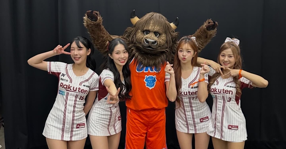 樂天女孩登上NBA雷霆主場演出。（圖／樂天桃猿提供）
