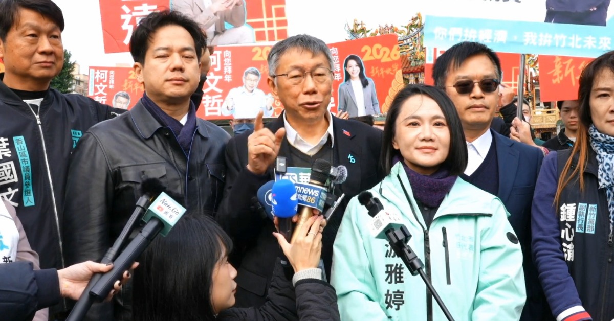 被問到電影世紀血案取材林宅血案，柯文哲神色凝重。（圖／東森新聞）