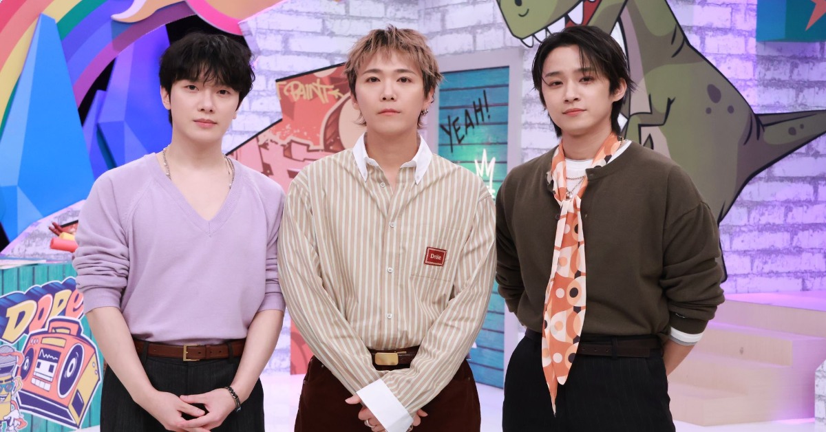 《綜藝OK啦》FTISLAND成員（左至右）崔敏煥、李洪基、李在真。（圖／中天電視提供）