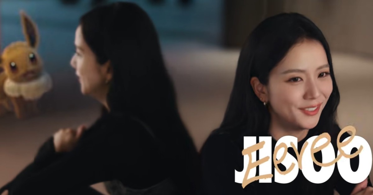 BLACKPINK的Jisoo更害羞承認自己長得就像「伊布」。（圖／翻攝自YT＠寶可夢 官方）