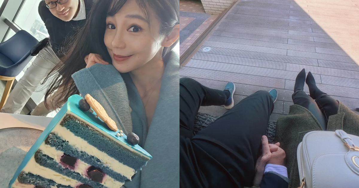 吳依潔與老公十指緊扣。（圖／翻攝自吳依潔Instagram）