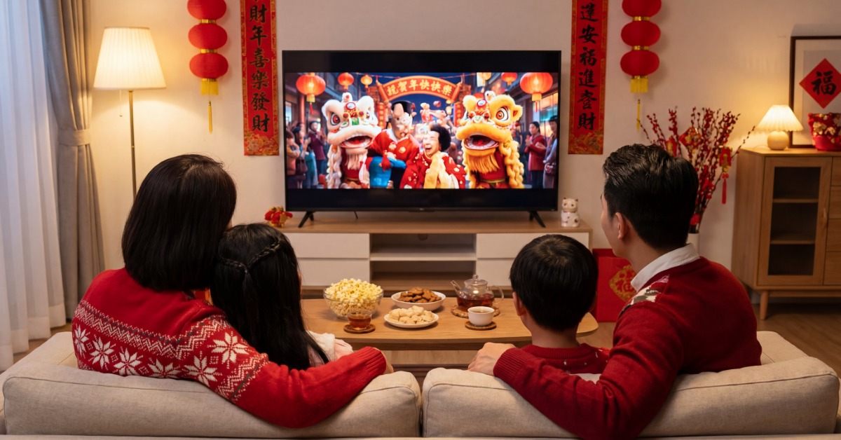 過年期間，網友熱議史上最強賀歲片。（示意圖／AI生成）