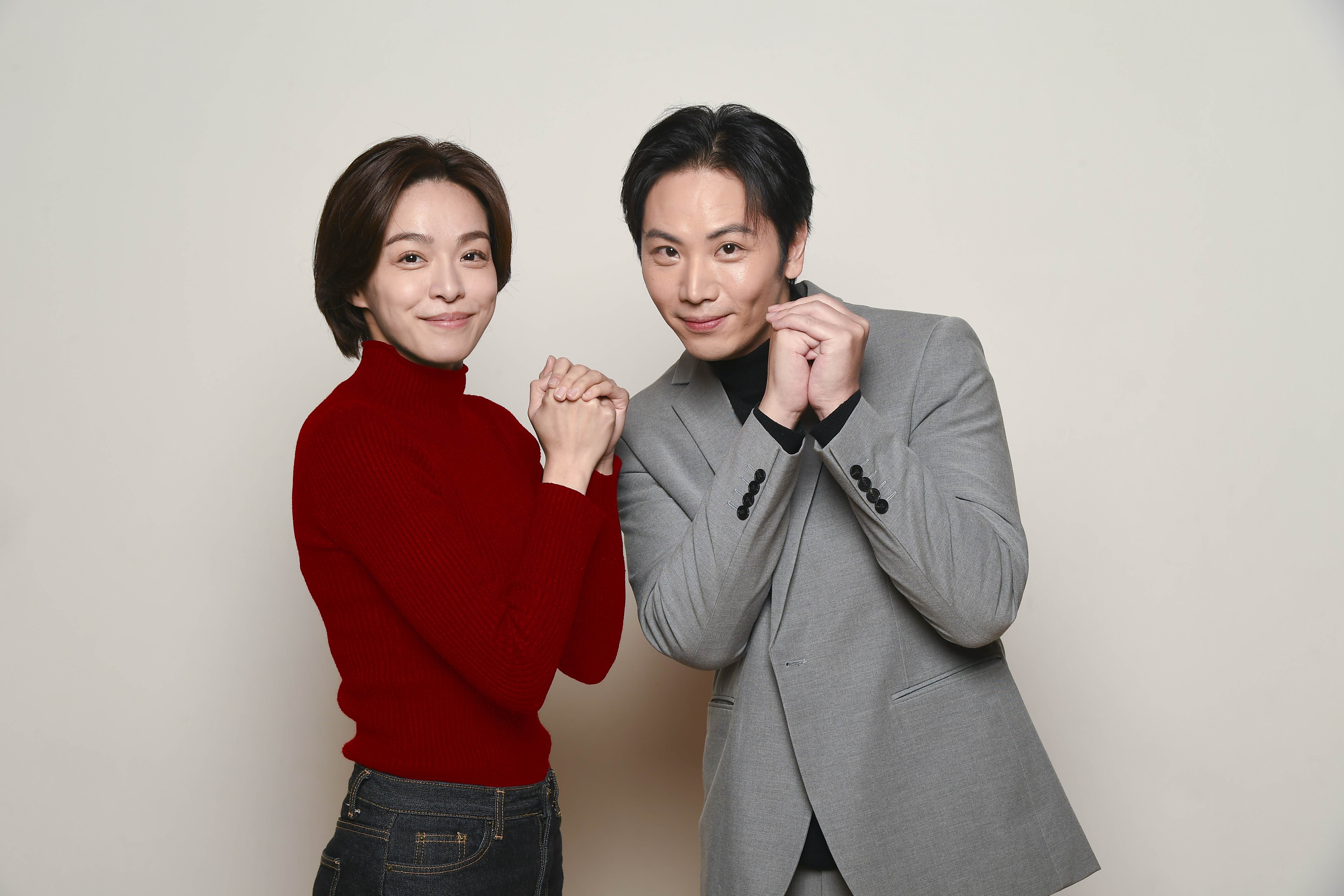 李睿紳、賴郁庭合體拜年。（圖／三立提供）