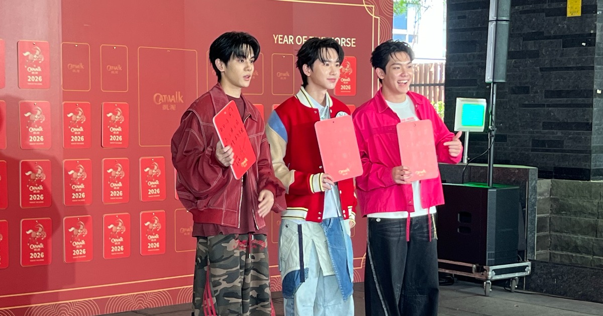 黃莑茗、盧佾暘、林毓家今（23）日出席凱渥開工儀式。（圖／記者沈芳宇攝）