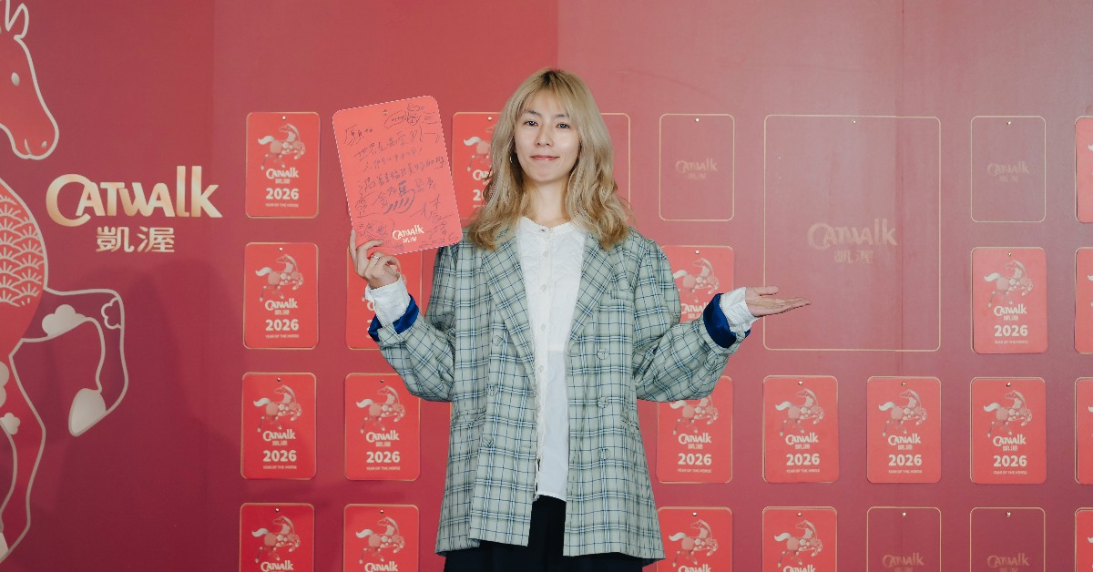 林辰唏以一頭金髮現身凱渥集團開工儀式。（圖／凱渥提供）