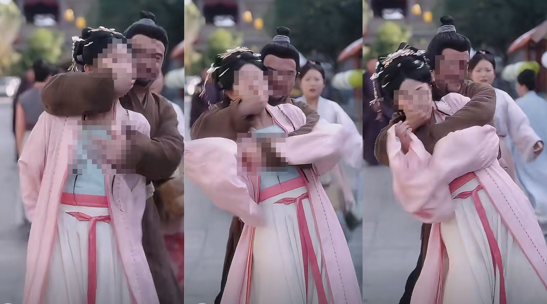 該短劇綁架爭議片段。（圖／翻攝自微博＠星事少女）