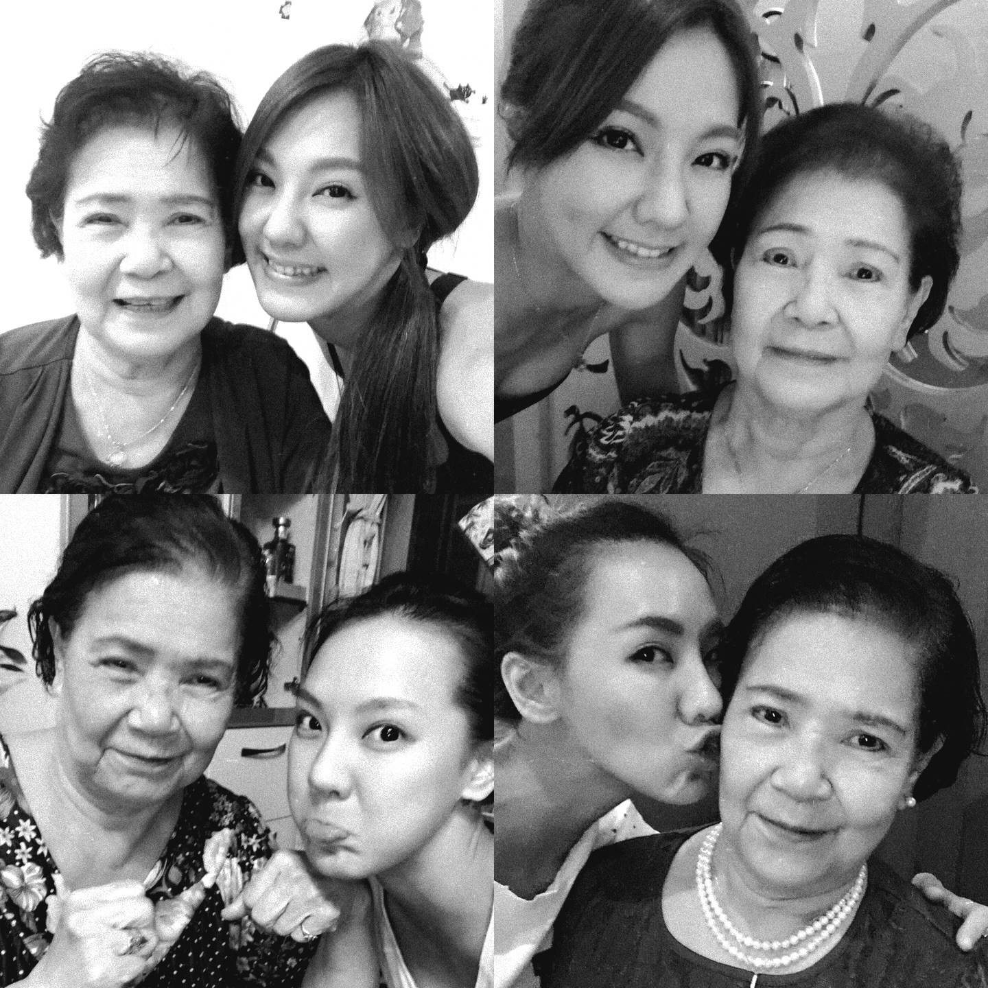 劉雨柔曬黑白照悼念阿嬤。（圖／翻攝自劉雨柔臉書）